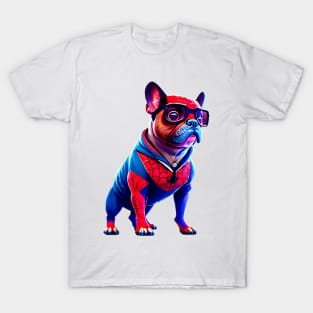 Super Frenchie: Red and Blue Hoodie Version 4 T-Shirt